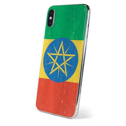Ethiopia Flag Distressed iPhone X Skin